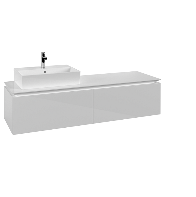 Тумба под раковину Villeroy & Boch Legato 160х38 см МДФ/ДСП белый глянцевый B67200DH