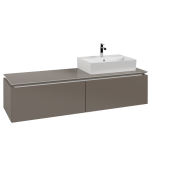 Тумба під раковину Villeroy & Boch Legato 160х38 см ДСП сірий трюфель B67400VG