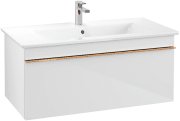 Тумба під раковину Villeroy & Boch Venticello 95,3х50,2 см МДФ глянсовий білий/ручка мідь A93505DH