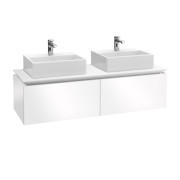 Тумба під раковину Villeroy & Boch Legato 140х38 см МДФ/ДСП білий глянсовий B66800DH