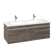 Тумба под раковину Villeroy & Boch Venticello 115,3х50,2 см ДСП каменный дуб/ручка алюминий белый A93802RK