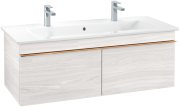 Тумба під раковину Villeroy & Boch Venticello 115,3х50,2 см ДСП/МДФ біле дерево/ручка мідь A93805E8