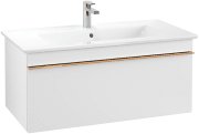 Тумба под раковину Villeroy & Boch Venticello 95,3х50,2 см ДСП/МДФ белый матовый/ручка медь A93505MS