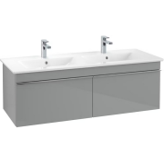 Тумба під раковину Villeroy & Boch Venticello 125,3х50,2 см МДФ скло глянсове сіре/ручка хром A93901RA
