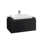 Тумба під раковину Villeroy&Boch Legato 80х38 см МДФ/ДСП чорний матовий лак B67800PD