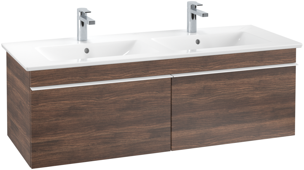 Тумба під раковину Villeroy & Boch Venticello 125,3х50,2 см ДСП дуб аризона/ручка алюміній білий A93902VH