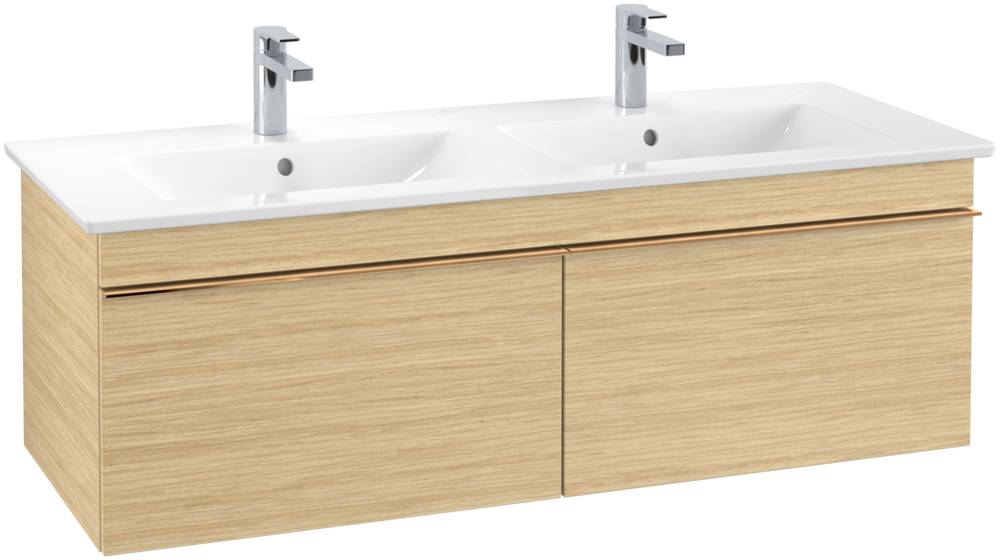 Тумба под раковину Villeroy & Boch Venticello 125,3х50,2 см ДСП северный дуб/ручка медь A93905VJ