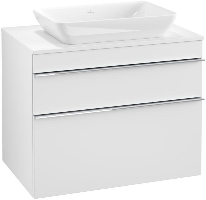 Тумба под раковину Villeroy & Boch Venticello 75,7х50,2 см ДСП/МДФ белый матовый/ручка хром A94001MS
