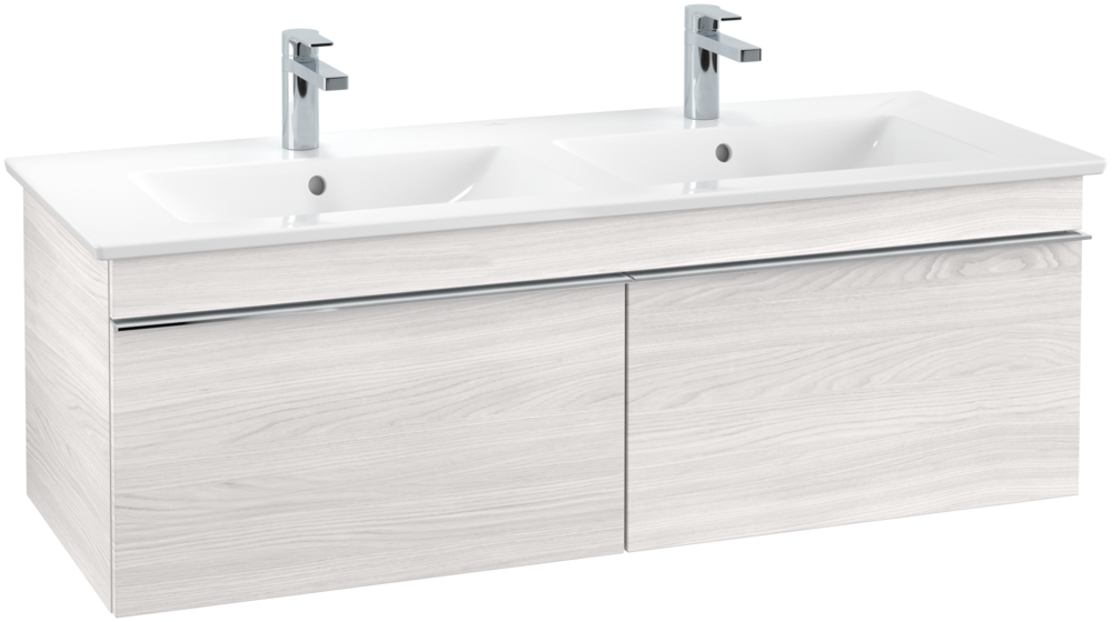 Тумба под раковину Villeroy & Boch Venticello 125,3х50,2 см ДСП/МДФ белое дерево/ручка хром A93901E8