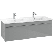 Тумба під раковину Villeroy & Boch Venticello 125,3х50,2 см МДФ скло глянсове сіре/ручка хром A93901RA