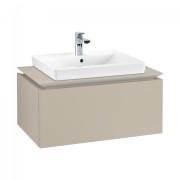 Тумба під раковину Villeroy & Boch Legato 80х38 см ДСП ніжно-сірий B67800VK