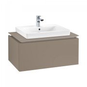 Тумба під раковину Villeroy & Boch Legato 80х38 см ДСП сірий трюфель B67800VG