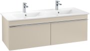 Тумба под раковину Villeroy & Boch Venticello 125,3х50,2 см ДСП мягкий серый/ручка хром A93901VK