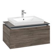 Тумба під раковину Villeroy & Boch Legato 80х38 см ДСП кам'яний дуб B67800RK