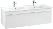 Тумба под раковину Villeroy & Boch Venticello 125,3х50,2 см ДСП/МДФ белый матовый/ручка алюминий белый A93902MS