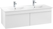 Тумба под раковину Villeroy & Boch Venticello 125,3х50,2 см ДСП/МДФ белый матовый/ручка алюминий белый A93902MS