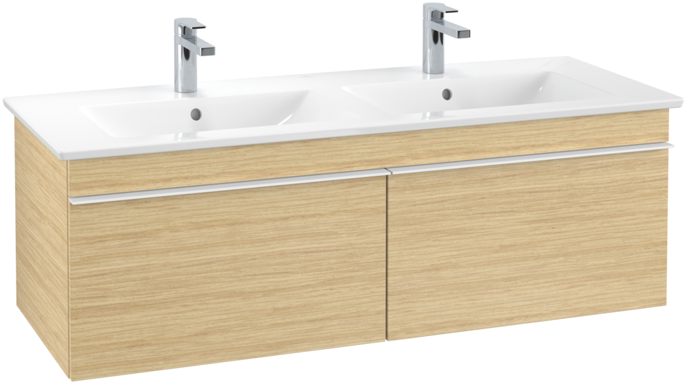 Тумба под раковину Villeroy & Boch Venticello 125,3х50,2 см ДСП северный дуб/ручка алюминий белый A93902VJ