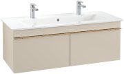 Тумба под раковину Villeroy & Boch Venticello 115,3х50,2 см ДСП мягкий серый/ручка медь A93805VK