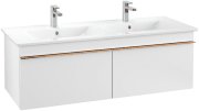 Тумба под раковину Villeroy & Boch Venticello 125,3х50,2 см ДСП/МДФ белый матовый/ручка медь A93905MS