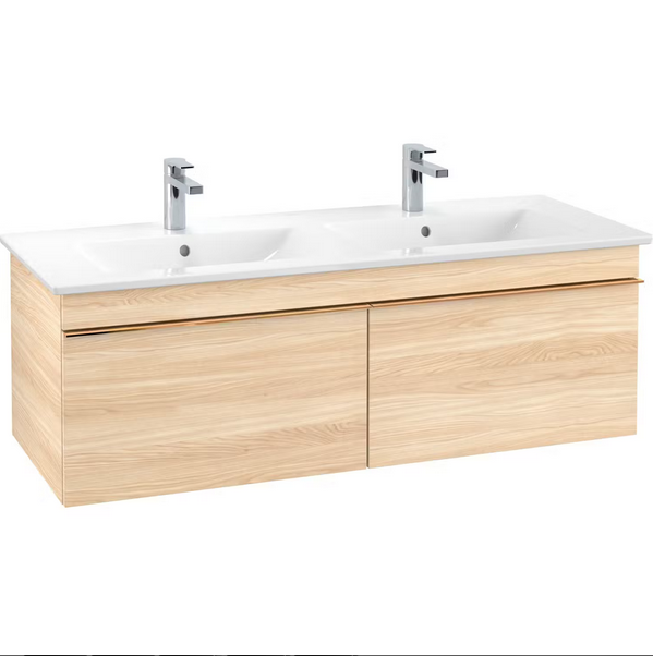 Тумба под раковину Villeroy & Boch Venticello 125,3х50,2 см ДСП вяз печатный/ручка медь A93905PN