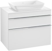 Тумба під раковину Villeroy & Boch Venticello 75,7х50,2 см ДСП/МДФ білий матовий/ручка хром A94001MS