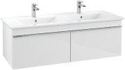 Тумба під раковину Villeroy & Boch Venticello 125,3х50,2 см МДФ глянсовий білий/ручка хром A93901DH