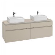 Тумба під раковину Villeroy & Boch Legato 160х55 см ДСП ніжно-сірий B67700VK