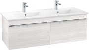 Тумба под раковину Villeroy & Boch Venticello 125,3х50,2 см ДСП/МДФ белое дерево/ручка хром A93901E8