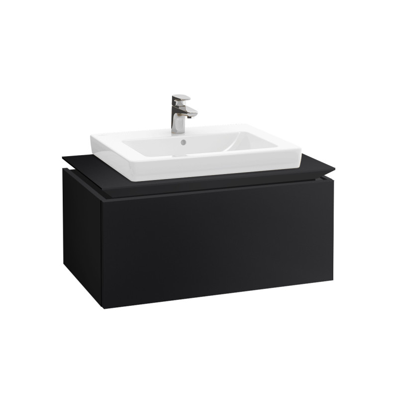 Тумба под раковину Villeroy & Boch Legato 100х38 см МДФ/ДСП черный матовый лак B68000PD