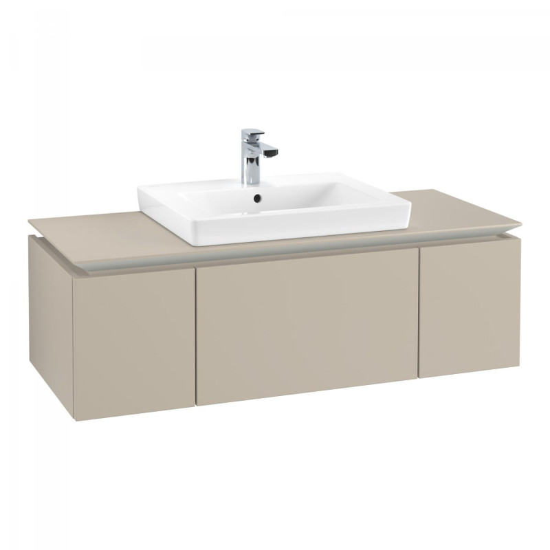 Тумба під раковину Villeroy & Boch Legato 120х38 см ДСП ніжно-сірий B68200VK
