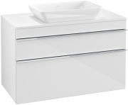 Тумба под раковину Villeroy & Boch Venticello 95,7х50,2 см МДФ глянцевый белый/ручка хром A94101DH