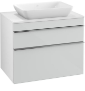 Тумба под раковину Villeroy & Boch Venticello 75,7х50,2 МДФ стекло глянцевое белое/ручка хром A94001RE