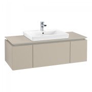 Тумба під раковину Villeroy & Boch Legato 120х38 см ДСП ніжно-сірий B68200VK