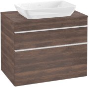 Тумба под раковину Villeroy & Boch Venticello 75,7х50,2 см ДСП дуб аризона/ручка алюминий белый A94002VH