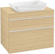 Тумба под раковину Villeroy & Boch Venticello 75,7х50,2 см ДСП северный дуб/ручка алюминий белый A94002VJ