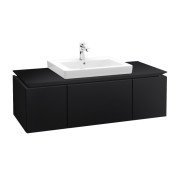 Тумба під раковину Villeroy&Boch Legato 120х38 см МДФ/ДСП чорний матовий лак B68200PD