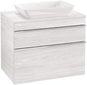 Тумба под раковину Villeroy & Boch Venticello 75,7х50,2 см ДСП/МДФ белое дерево/ручка хром A94001E8