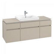 Тумба під раковину Villeroy & Boch Legato 140х55 см ДСП ніжно-сірий B68500VK