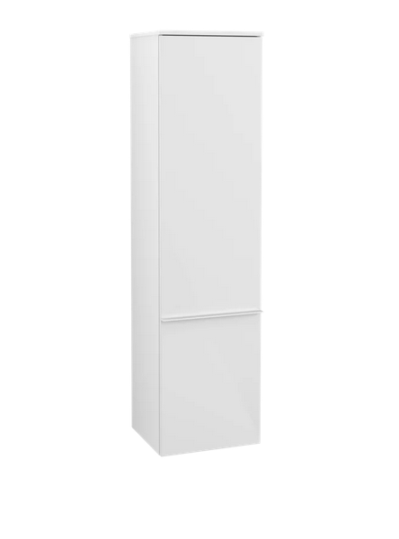 Пенал Villeroy & Boch Venticello 40,4х37,2х154,6 см петлі праворуч МДФ глянсовий білий/ручка алюміній білий A95112DH