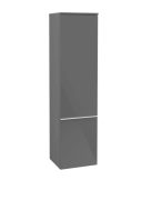 Пенал Villeroy & Boch Venticello 40,4х37,2х154,6 см петлі праворуч МДФ глянсовий сірий/ручка алюміній білий A95112FP