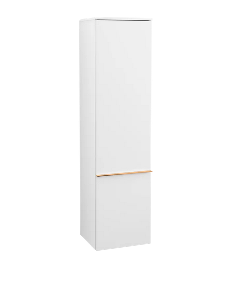 Пенал Villeroy & Boch Venticello 40,4х37,2х154,6 см петлі ліворуч ДСП/МДФ білий матовий/ручка мідь A95105MS