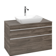 Тумба под раковину Villeroy & Boch Venticello 95,7х50,2 см ДСП каменный дуб/ручка алюминий белый A94102RK