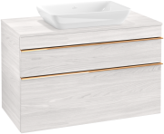 Тумба под раковину Villeroy & Boch Venticello 95,7х50,2 см ДСП/МДФ белое дерево/ручка медь A94105E8