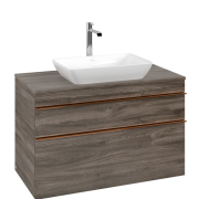 Тумба под раковину Villeroy & Boch Venticello 95,7х50,2 см ДСП каменный дуб/ручка медь A94105RK