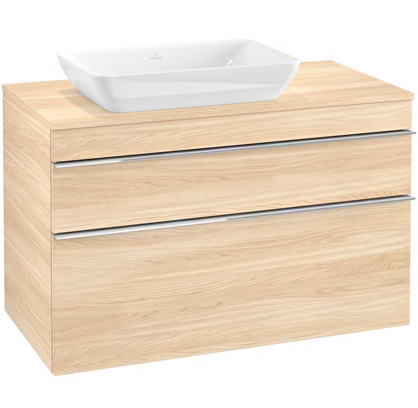 Тумба під раковину Villeroy & Boch Venticello 95,7х50,2 см ДСП в'яз друкарський/ручка хром A94201PN