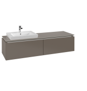 Тумба під раковину Villeroy & Boch Legato 160х38 см ДСП сірий трюфель B68800VG