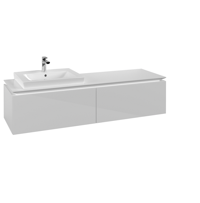 Тумба під раковину Villeroy & Boch Legato 160х38 см МДФ/ДСП білий глянсовий B68800DH