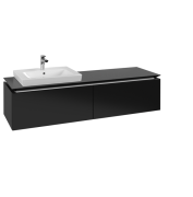 Тумба под раковину Villeroy & Boch Legato 160х38 см МДФ/ДСП черный матовый лак B68800PD