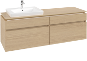 Тумба под раковину Villeroy & Boch Legato 160х55 см ДСП северный дуб B68900VJ