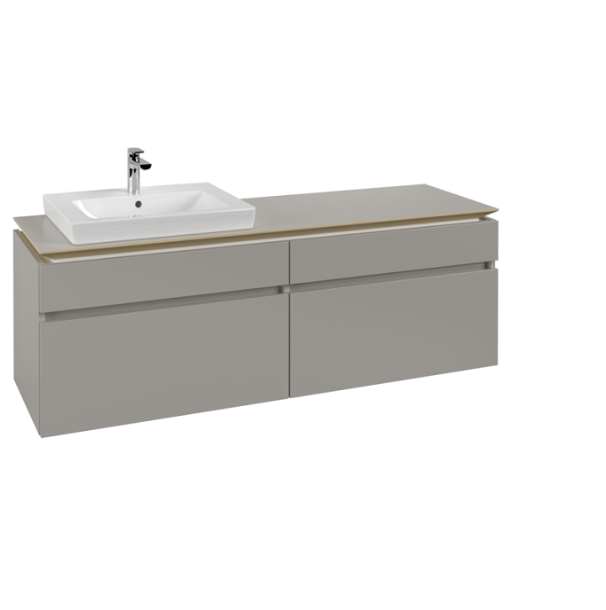 Тумба под раковину Villeroy & Boch Legato 160х55 см ДСП нежно-серый B68900VK